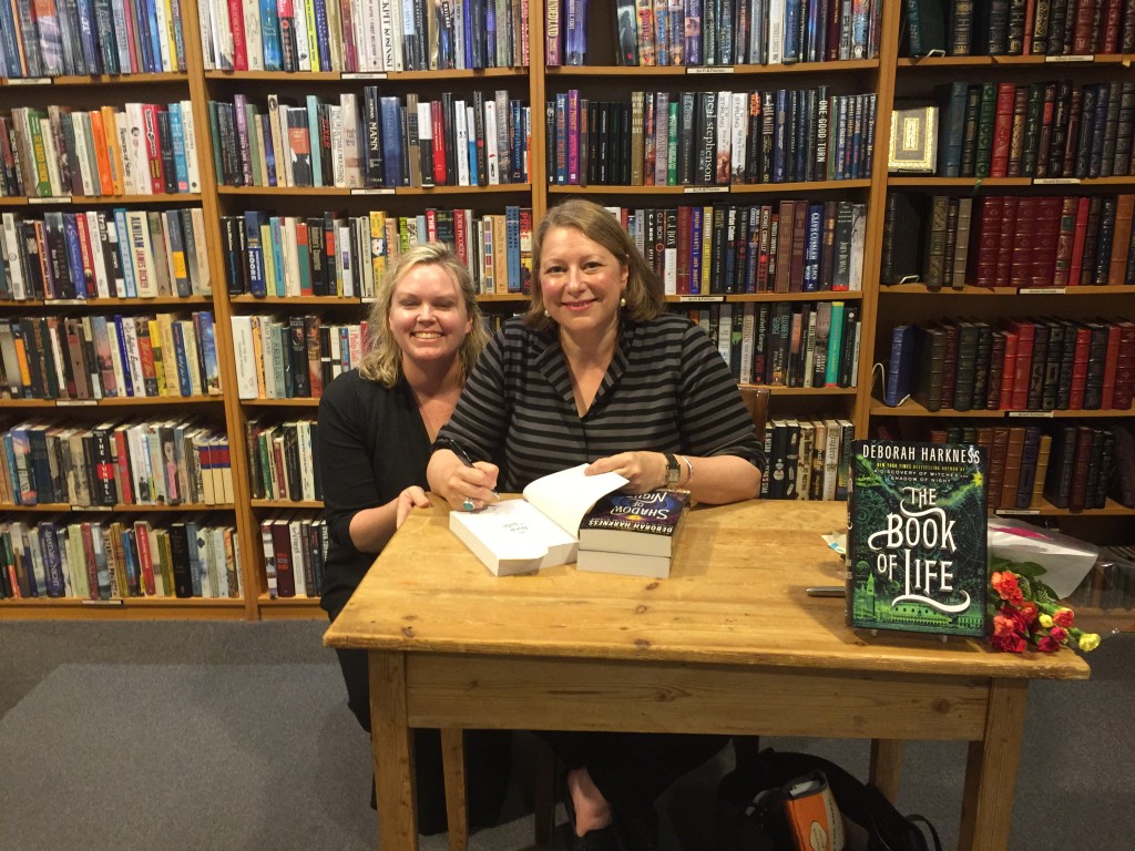 Ginger with Deborah Harkness at Seattle book signing